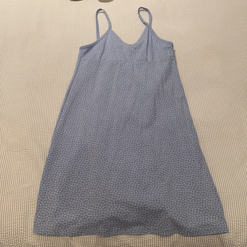 Brandy Melville Blue and White Floral Amara Dress